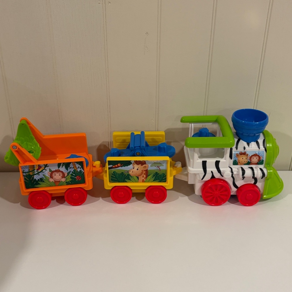 Fisher Price Set of 4 Baby Toys Train, Weight, Remote, and Turtle - Picture 3 of 7